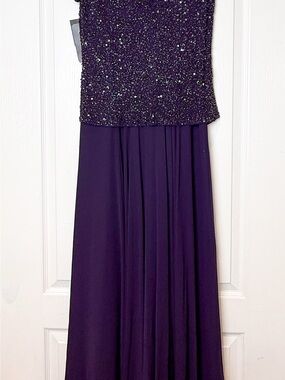 Women’s J Laxmi Sparkle Bodice Purple Evening Dress